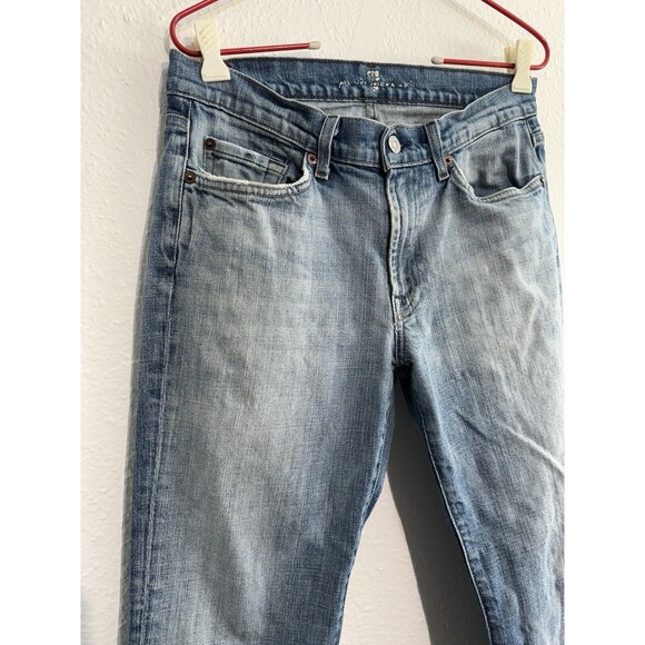 VTG 7 Seven For all Mankind Jeans Womens Sz 30 Light Wash Bootcut Made in USA - Picture 3 of 16